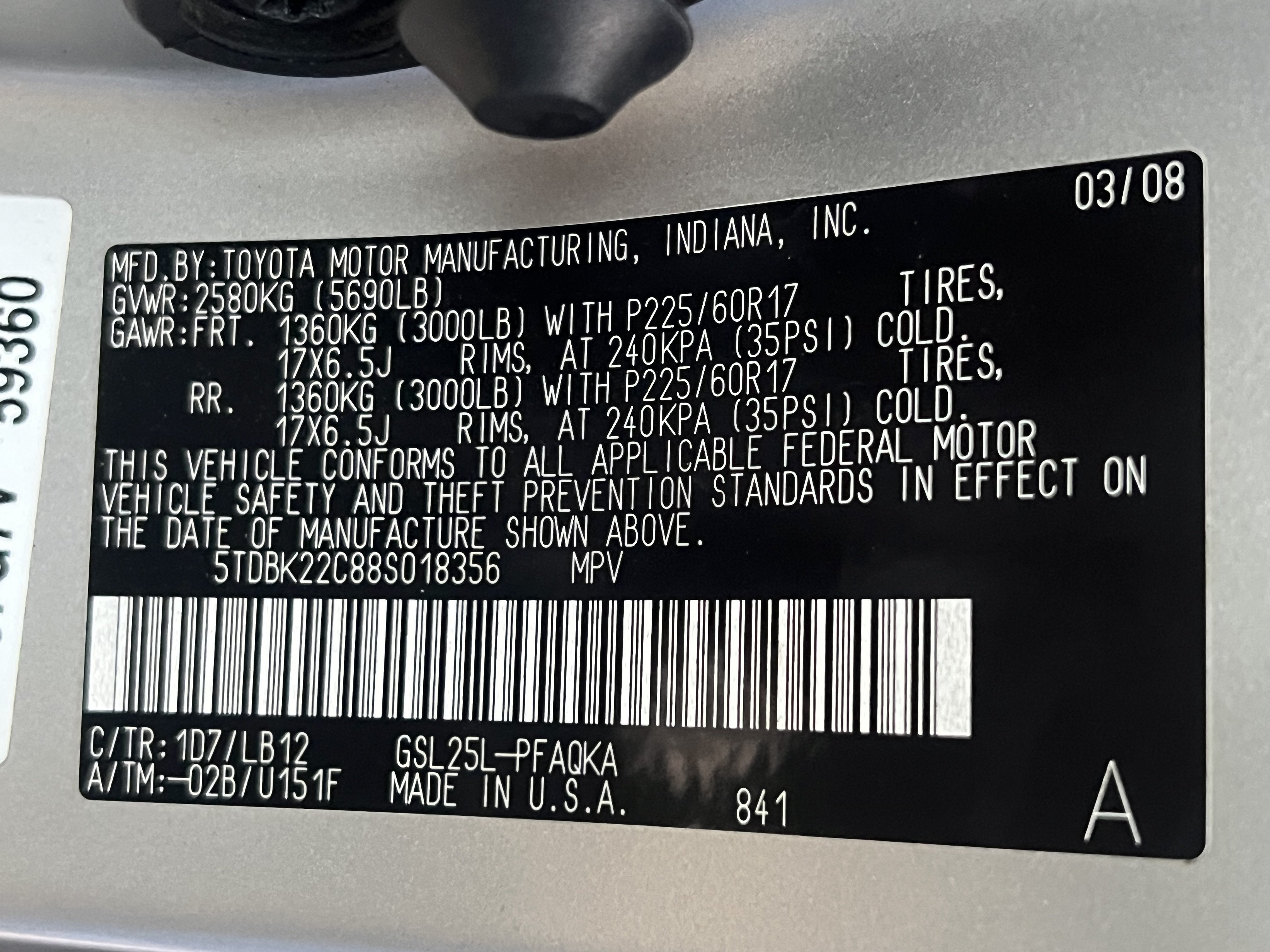 2008 Toyota Sienna Xle photo 17