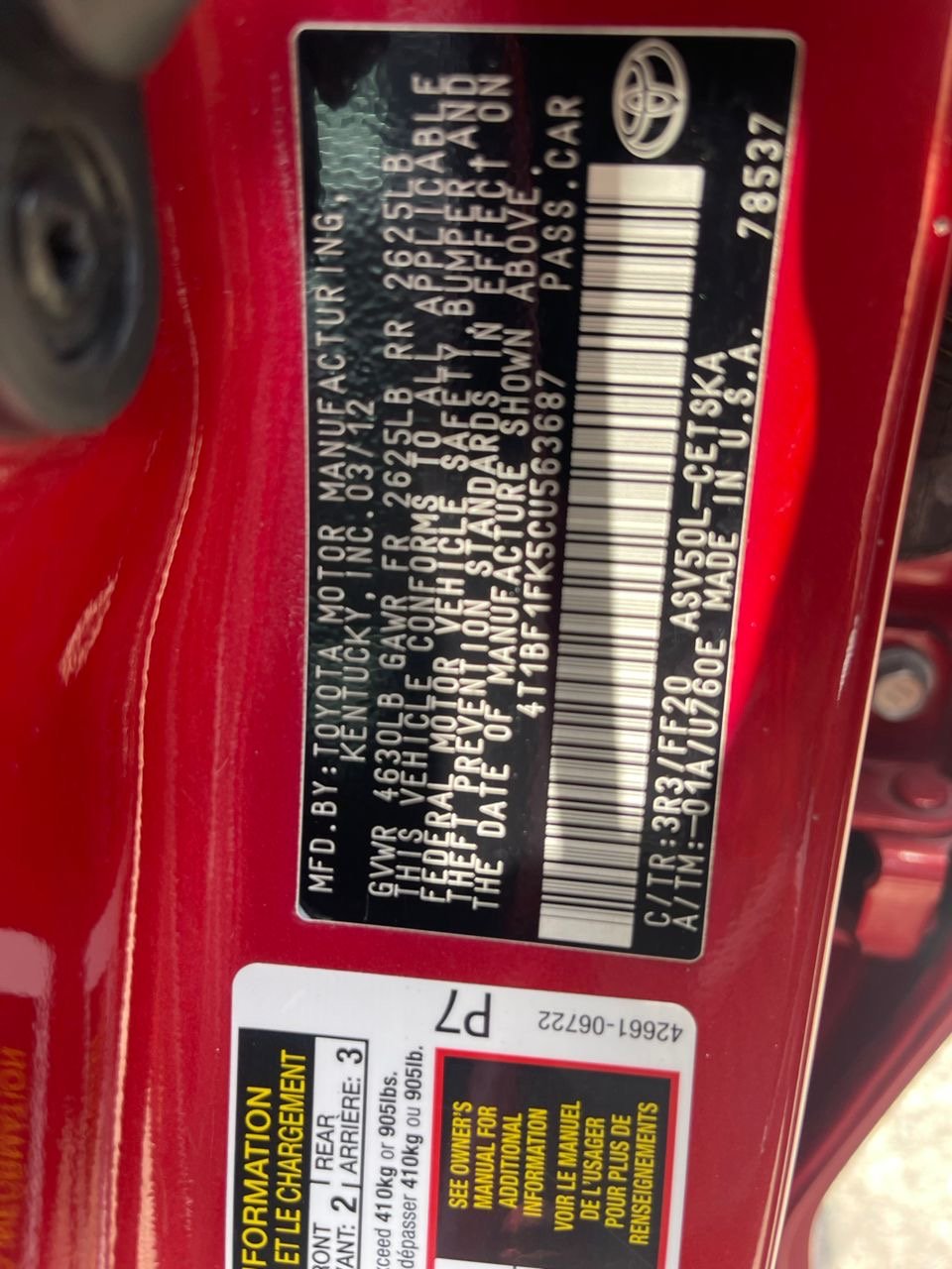 2012 Toyota Camry,Se photo 10